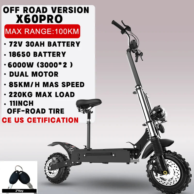 Jueshuai Electric Scooter For Adults Dual Motor X60 X700 Foldable