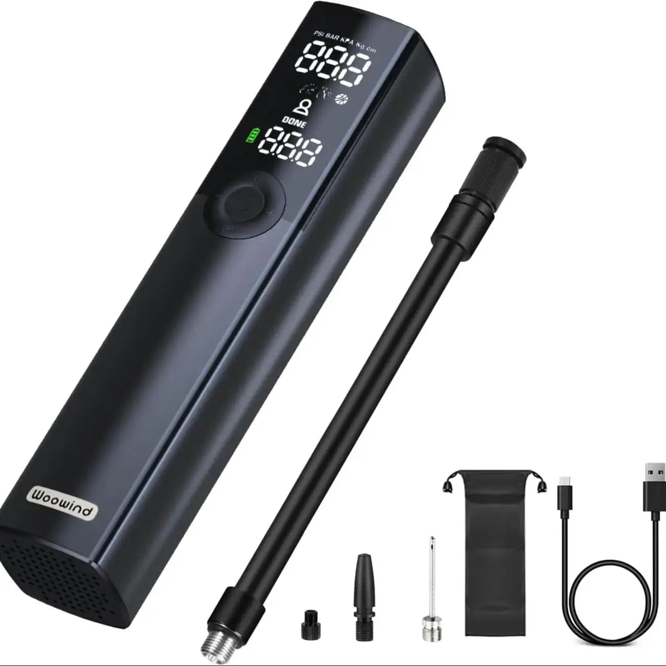 Woowind BP188 Electric Bike Pump 120 PSI Portable Tire Inflator