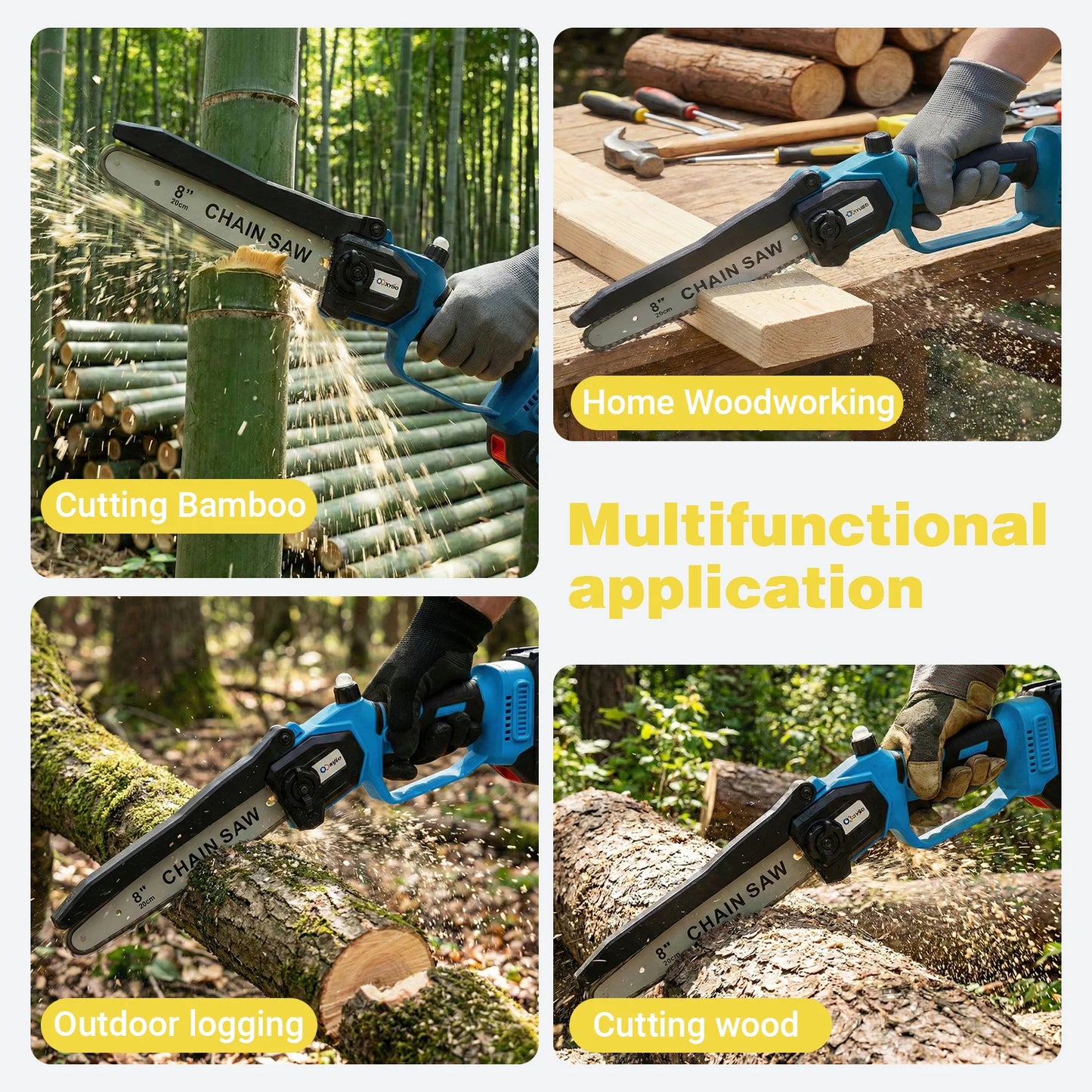 2 In 1 Cordless Pole Saw And Mini Chainsaw For Tree Trimming
