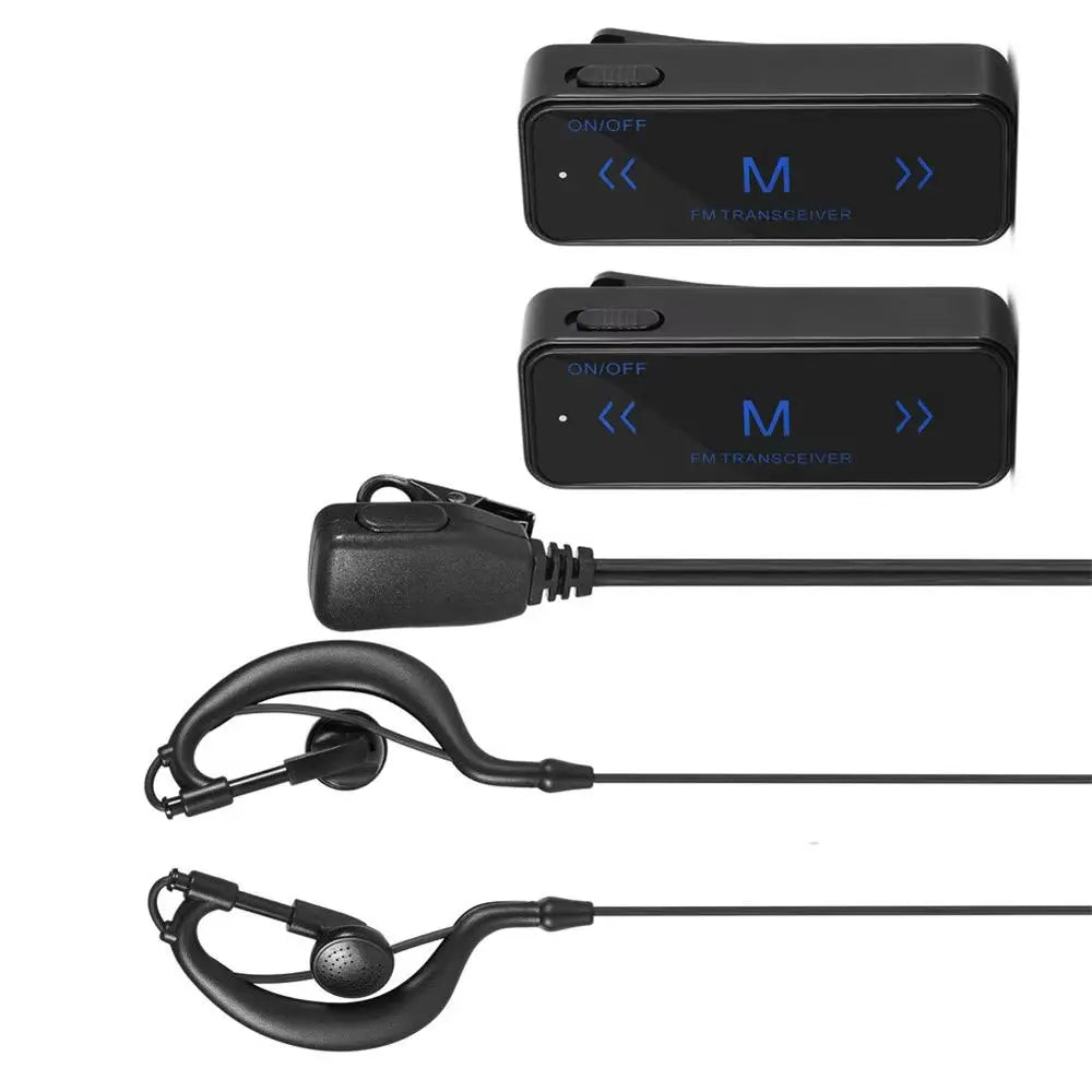 FARAJIAJ Portable Mini Walkie Talkie Kit 2 Way Radio Transceiver Headphones