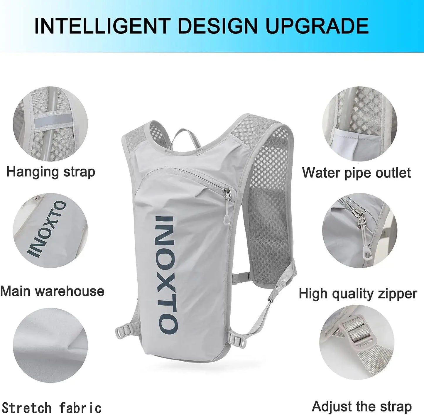 Hydration Vest Backpack For Running And Hiking With 1.5L Bladder