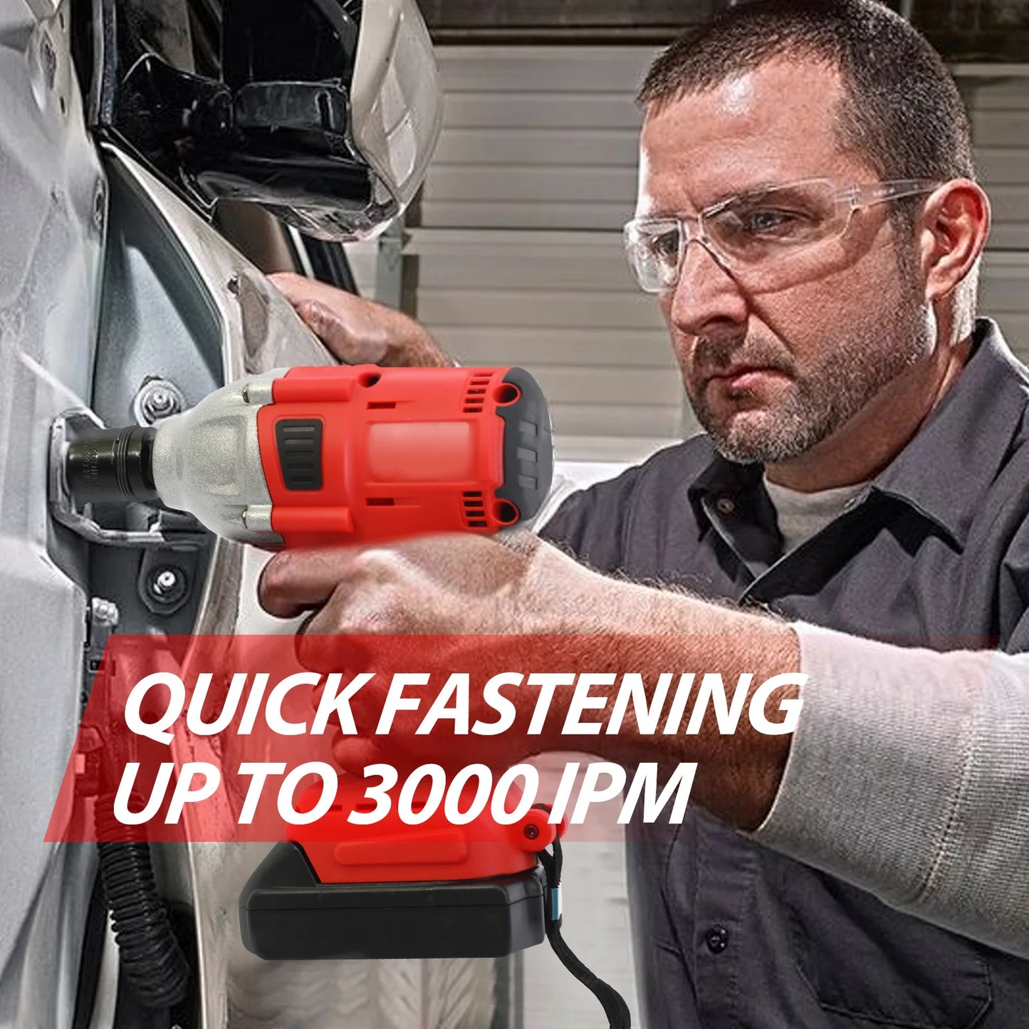 20V Cordless Impact Wrench Kit With Brushless Drill Driver Batteries