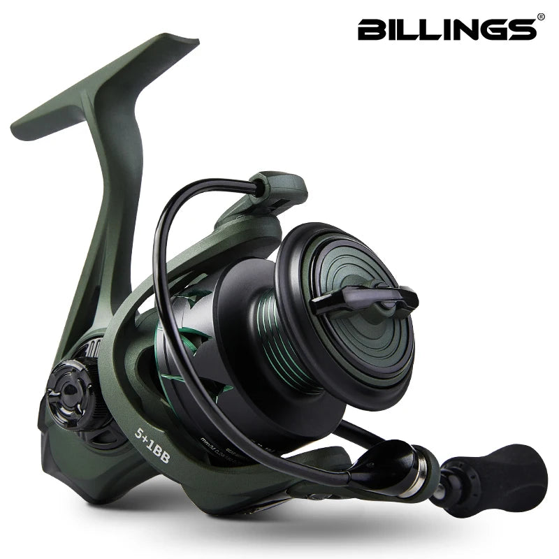 Billings Spinning Reel 5.2 To 1 With 17.6 Lb Max Drag Freshwater And Saltwater