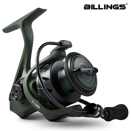 Billings Spinning Reel 5.2 To 1 With 17.6 Lb Max Drag Freshwater And Saltwater